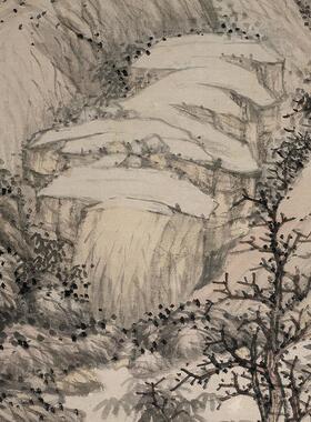 高清复刻沈周苍健画风转型代表作魏园雅集图国画山水画微喷装饰画