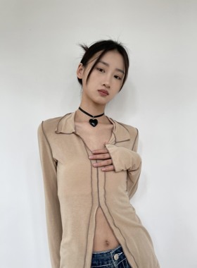 y2k黑色桃心绑带项链choker