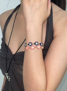 中古风精致复古花朵手链