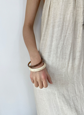 复古亚克力树脂素圈手镯