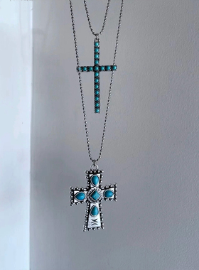 波西米亚民族风绿松石项链