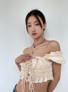 手工彩色串珠天然石锁骨链