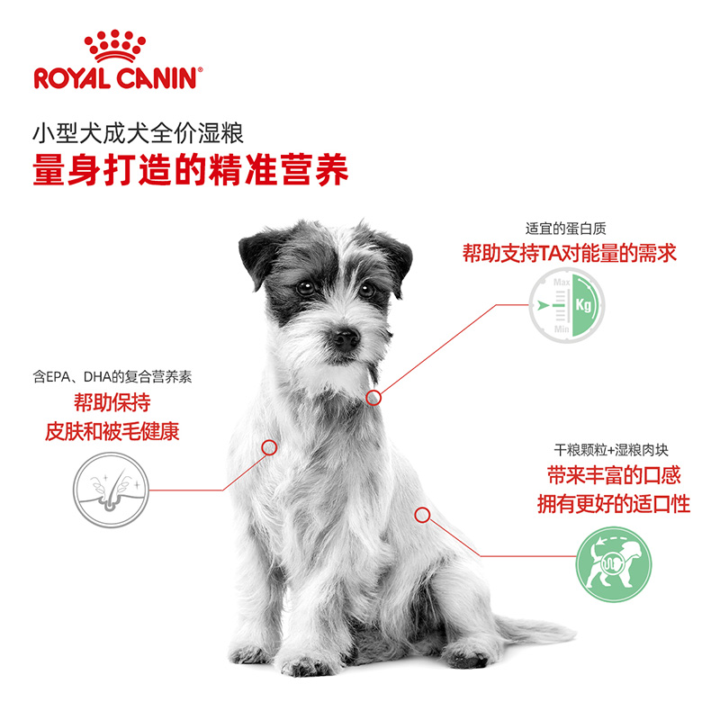 【顺手买一件】皇家犬粮小型犬成犬湿粮包主粮 85g*2 - 图1