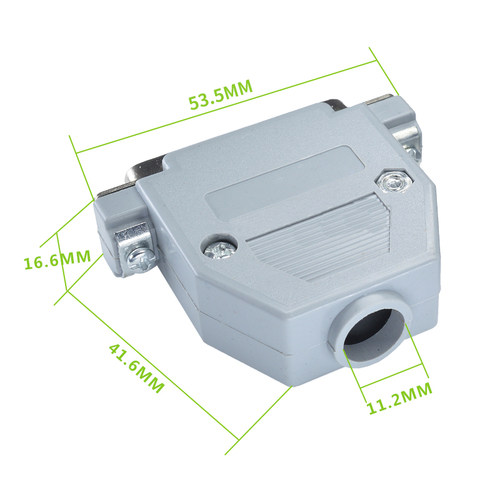 DB25焊线外壳 金属外壳 2排25针/芯孔接头DR25并口电脑镀金接插头 - 图1
