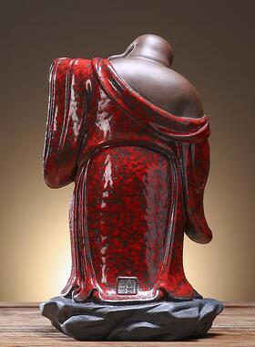 弥勒佛招财酒柜办公室陶瓷工艺品
