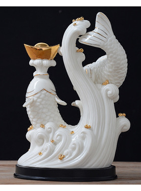 金龙鱼陶瓷年年有余乔迁工艺品