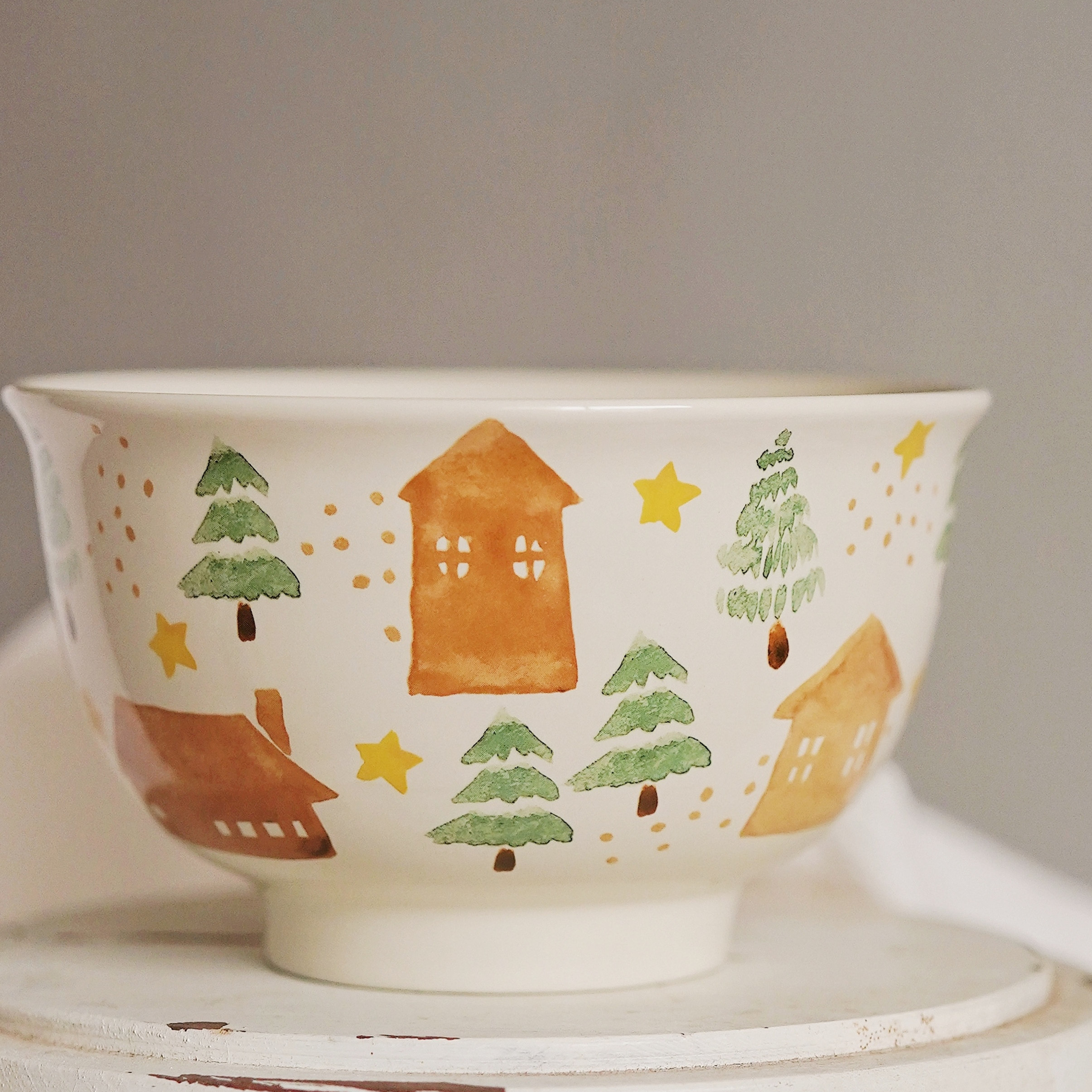 创意手捏手绘高颜值手作复古饭碗沙拉碗陶瓷碗大号汤碗日式拉面碗