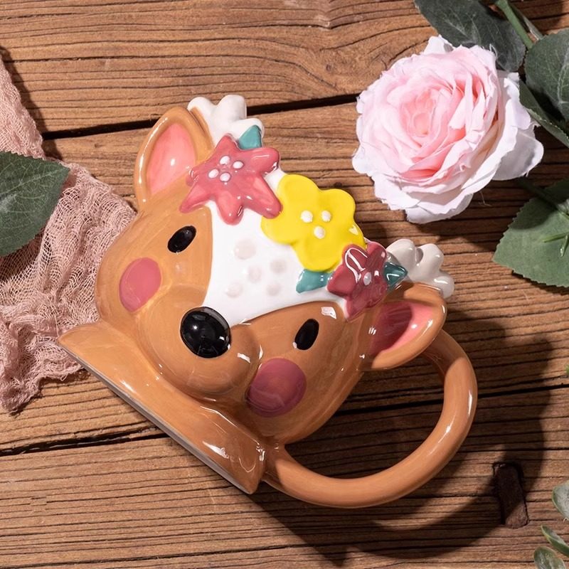 外贸圣诞老人马克杯可爱卡通动漫水杯陶瓷咖啡杯盘子家用节日礼物,淘宝优惠券,粉丝福利购,淘宝优惠卷