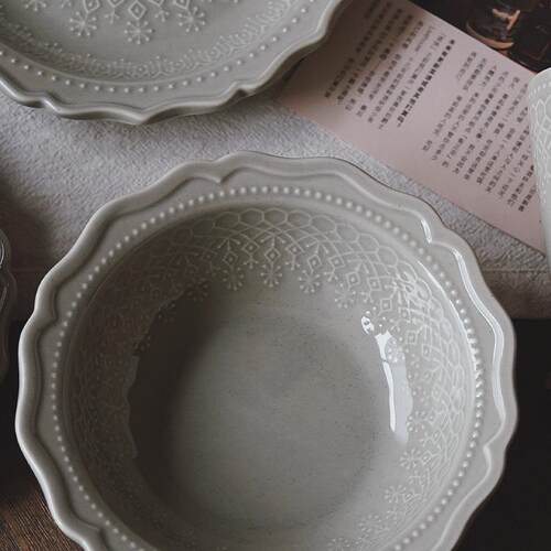 包邮高颜值益子烧作家手作粗陶花型水果点心甜品盘酸奶麦片碗钵盘 - 图2