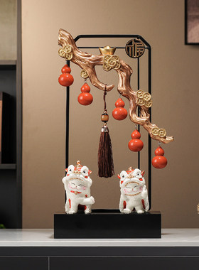 五福临门招财猫猫摆件家居客厅电视柜玄关装饰品酒柜葫芦乔迁礼物