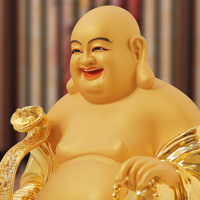 铜弥勒佛菩萨大肚笑佛招财摆件供奉家大肚开心笑佛像纯铜弥勒家用_虎窝淘
