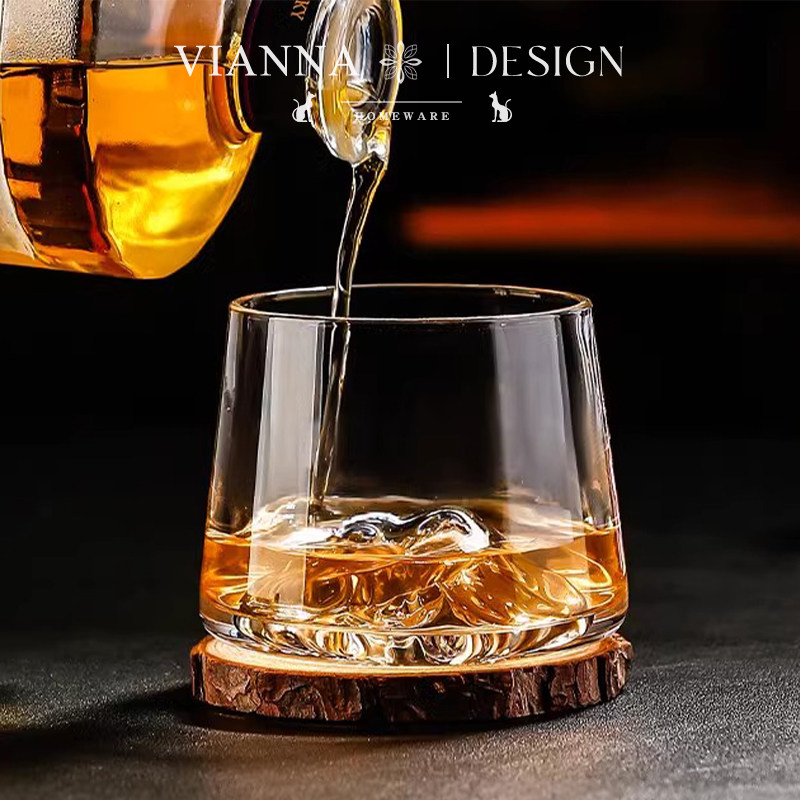 VIANNA丨清雅·Fre日式玻璃威士忌酒杯观山杯家用洋酒杯烈酒杯,淘宝优惠券,粉丝福利购,淘宝优惠卷