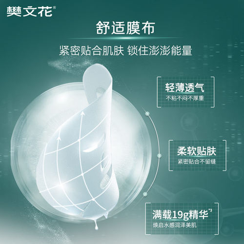 【交个朋友】樊文花1号补水保湿精萃面膜片式紧致舒缓精华乳面膜 - 图3