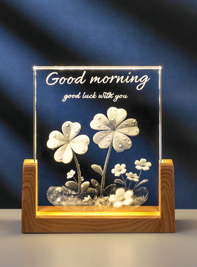 定制LED发光月亮星星小夜灯桌面摆件卧室装饰品生日礼物女生实用