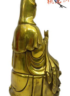 观世音菩萨纯铜质雕像莲花座