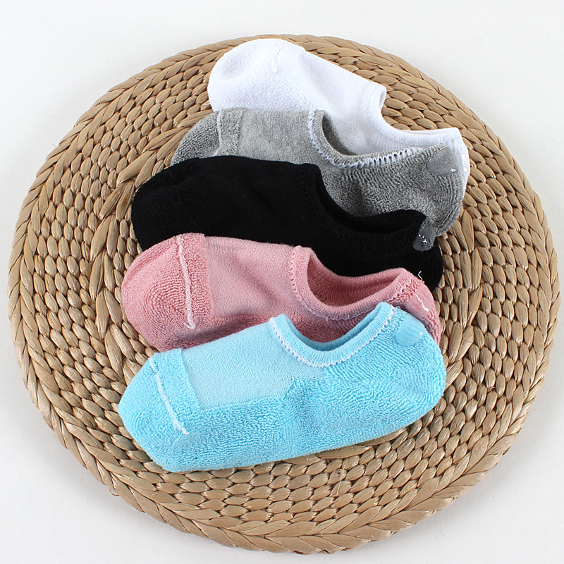 女士纯棉毛巾底加厚运动春夏季隐形浅口船袜春秋黑色短袜防臭袜子,淘宝优惠券,粉丝福利购,淘宝优惠卷