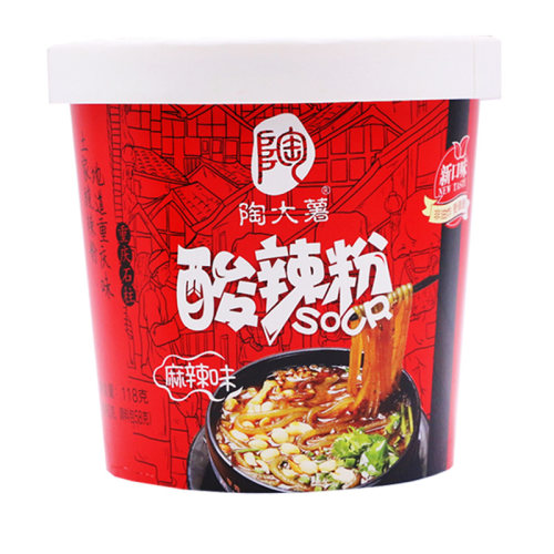 陶大薯酸辣粉118g重庆特产微辣麻辣藤椒味粉丝方便速食宿舍夜宵 - 图3
