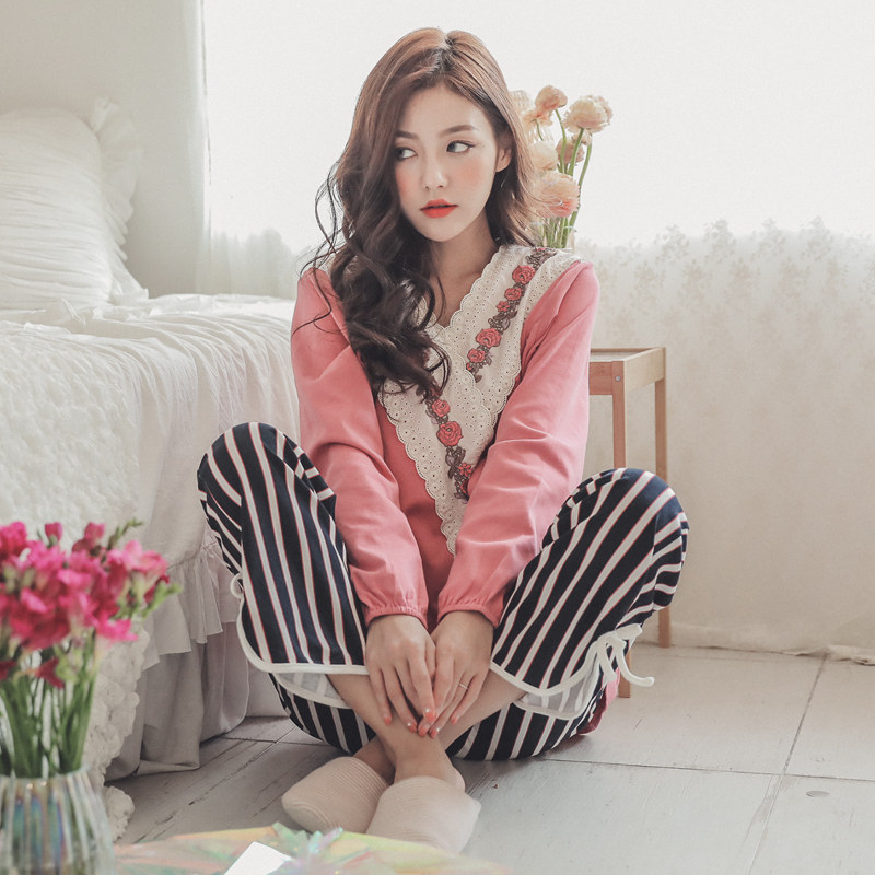 樱狼产后月子服春秋纯棉怀孕期睡衣 sakurawolf家居服套装