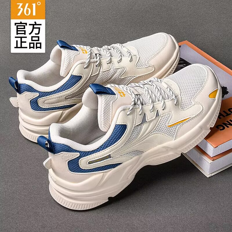361男鞋运动鞋2024夏季新款厚底防滑软底透气跑步鞋男士老爹鞋子 - 图1