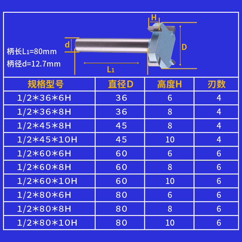 加长柄T型刀实木红木裁口刀侧面拉槽开槽刀头木工镂铣刀T型榫刀-图2