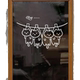 Glass sliding door wall stickers anti-collision decorative stickers