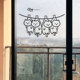 Glass sliding door wall stickers anti-collision decorative stickers