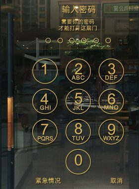 创意店铺玻璃门贴纸PVC
