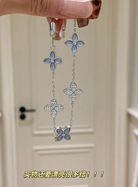 洗手洗澡不掉色，纯银四叶草手链