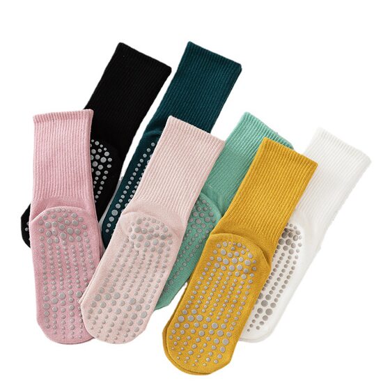 Yoga stockings mid-calf stockings with cotton shock-absorbing anti-slip women's