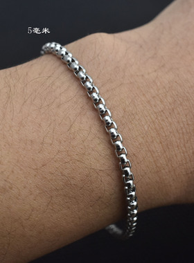 不锈钢链条手链男女通用