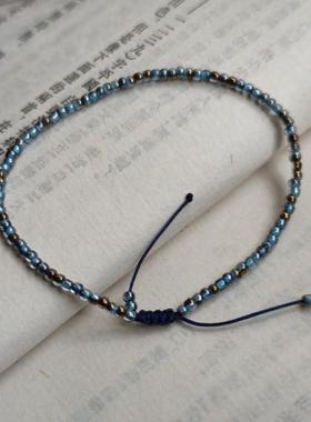 超细迷你2mm琉璃珠子手链