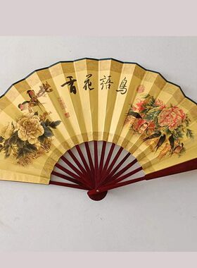 10寸千里江山图双面绢布折扇西安旅游随身拍照扇子伴手礼纪念品