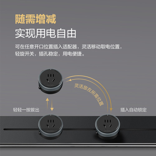 公牛餐边柜轨道插座不带线适用小米电饭煲水壶烤炉红牛插排感应灯 - 图3