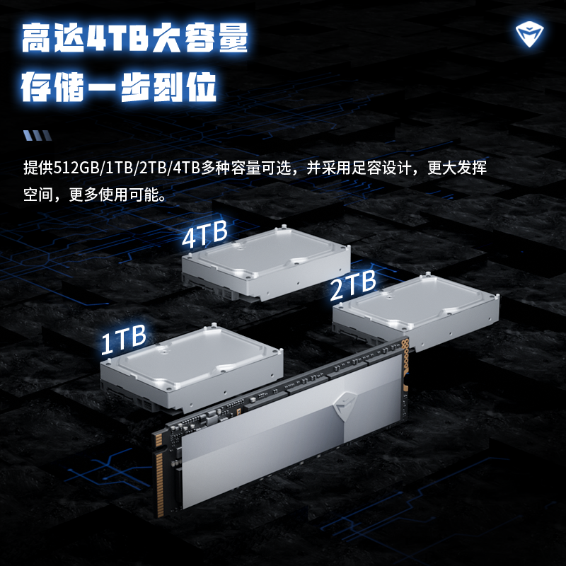 机械师星辰X7 m2固态硬盘1T 2T 4T PCIE4台式机电脑高速SSD-图3