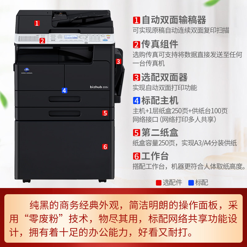 柯尼卡美能达6180en复印机a3一体机 柯尼卡美能达复合复印机