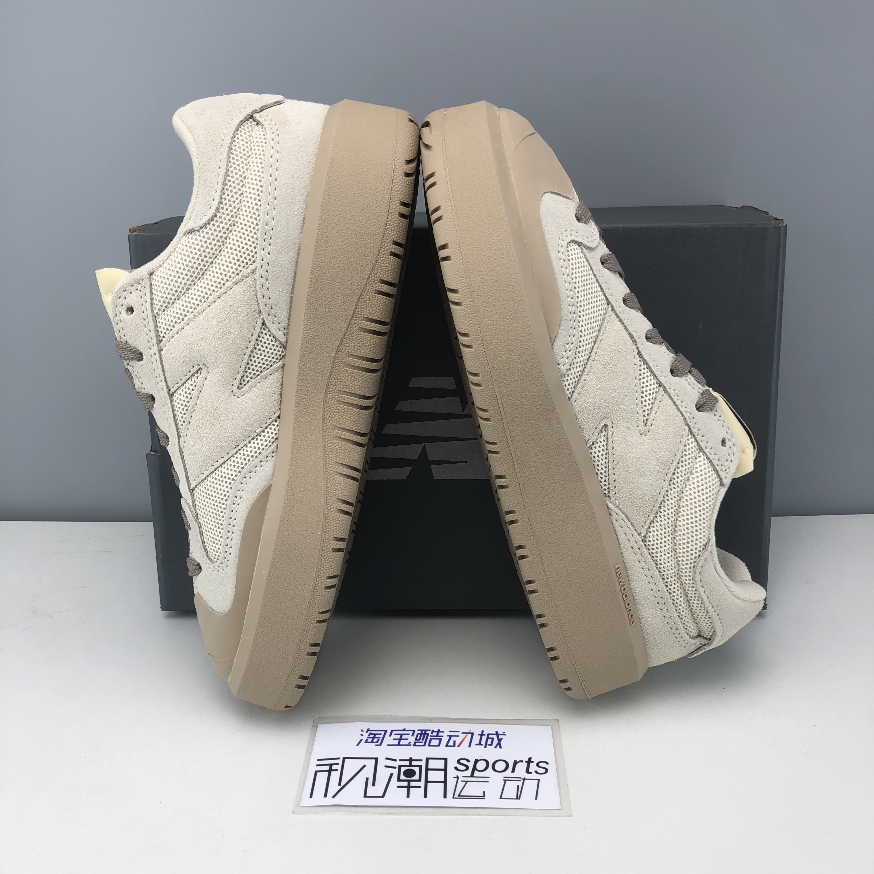 NEW BALANCE NB302米棕男女麦昆厚底增高复古休闲板鞋 CT302WB - 图0