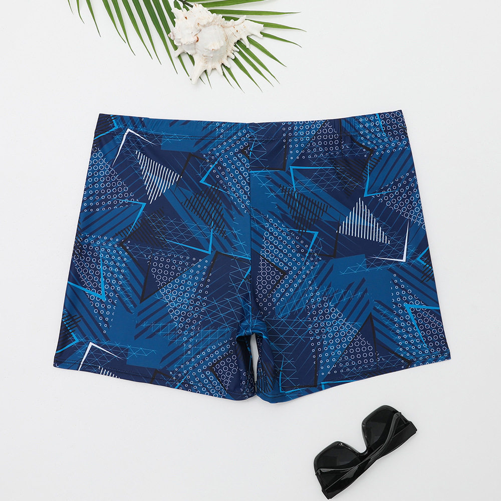 Yuteng men's swimming trunks three-point flat corner
