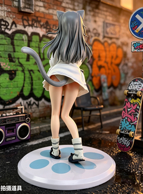 跨境爆品 甘城猫娘手办 站姿二次元制服美少女摆件 动漫少女景品