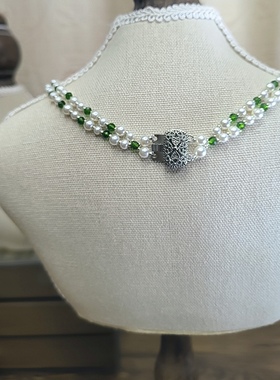 卢浮宫串珠项链手工串珠成品保色爆闪轻奢礼物可定制高颜值