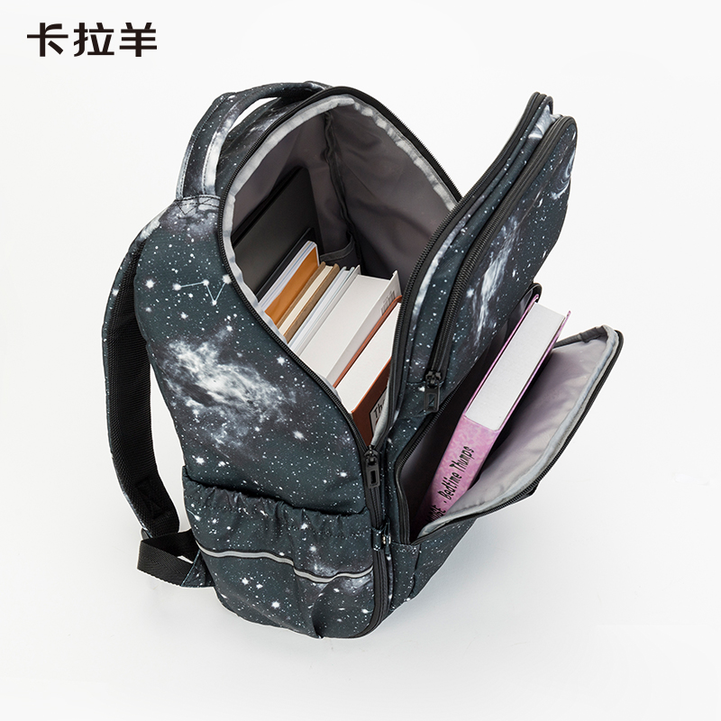 卡拉羊书包男女小学生456年级中学生高中生减负新款双肩书包5448