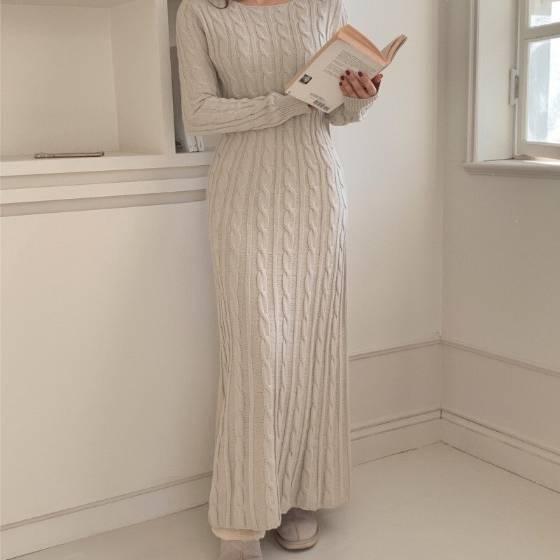 女款正品法式可爱简约纹理连衣裙 cafe24海外连衣裙