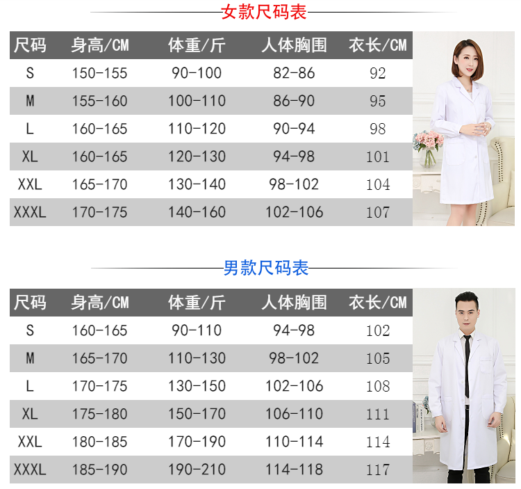 白大褂长袖医生夏季短袖男女大学生化学实验室药房门诊薄款工作服 - 图1