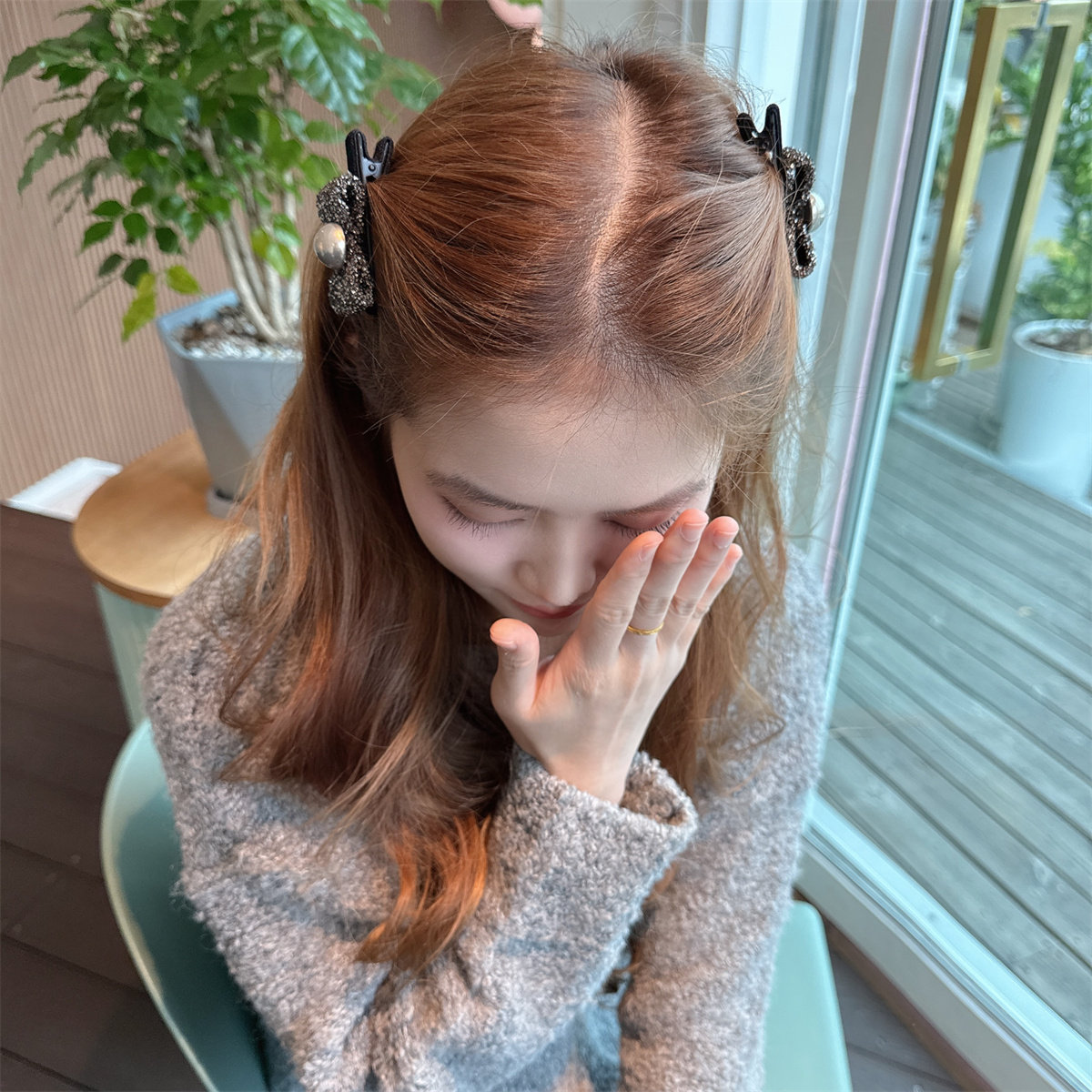 韩国东大门精致满钻小号发夹2024新款闪亮甜美发饰