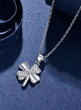 诗予饰四叶草S925纯银项链饰品