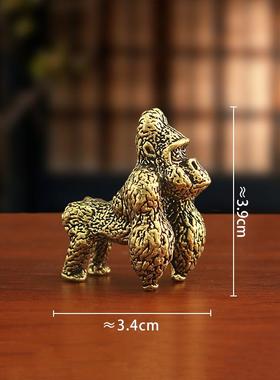 黄铜大猩猩摆件铜猴手办