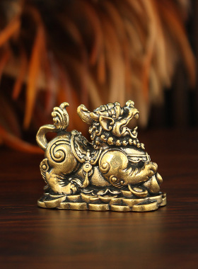 黄铜貔貅麒麟摆件装饰摆件