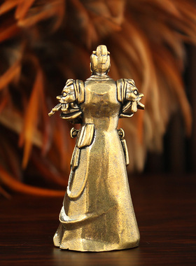 黄铜将军摆件兵马俑纪念品