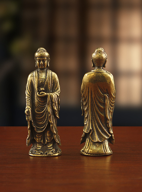 黄铜阿弥陀佛小摆件全铜