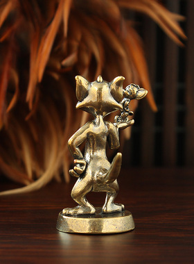 猫和老鼠黄铜手办汤姆杰瑞摆件