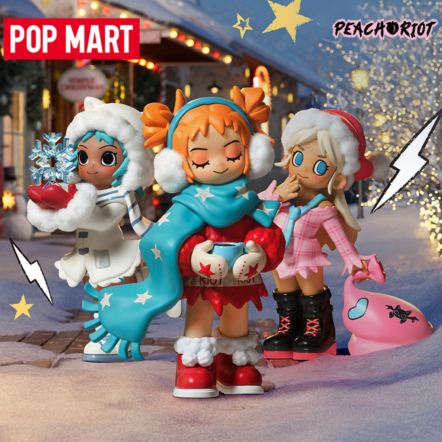 POPMART泡泡玛特Lil Peach Riot小小叛桃假日组曲系列手办盲盒 - 图1